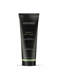 Массажный легкий крем WICKED Sage plus Sea Salt - 120 мл. - Wicked - купить с доставкой в Белгороде