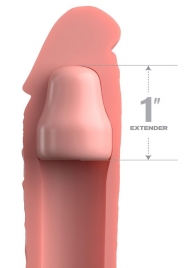 Телесная насадка-удлинитель 1 Inch Silicone X-tension - 17,8 см. - Pipedream - в Белгороде купить с доставкой