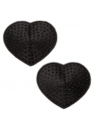 Черные пэстисы в форме сердечек Heart Pasties - California Exotic Novelties - купить с доставкой в Белгороде