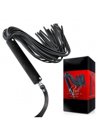 Черная кожаная плеть-флоггер - 84 см. - Notabu - купить с доставкой в Белгороде