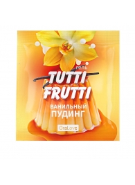 Пробник гель-смазки Tutti-frutti со вкусом ванильного пудинга - 4 гр. - Биоритм - купить с доставкой в Белгороде