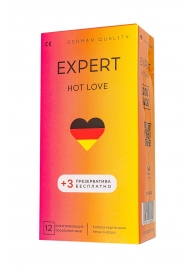 Презервативы EXPERT Hot Love с разогревающим эффектом - 12 шт.(+3 в подарок) - Expert - купить с доставкой в Белгороде