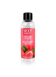 Массажное масло Sexy Sweet Nectar Lychee с феромонами и ароматом личи - 75 мл. - Биоритм - купить с доставкой в Белгороде