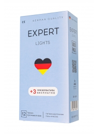 Ультратонкие презервативы EXPERT Lights - 12 шт.(+3 в подарок) - Expert - купить с доставкой в Белгороде