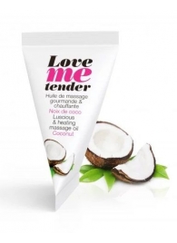 Съедобное согревающее массажное масло Love Me Tender Cocos с ароматом кокоса - 10 мл. - Love to Love - купить с доставкой в Белгороде