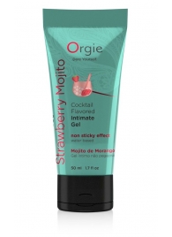 Съедобный интимный гель Orgie Lube Tube Cocktail Strawberry Mojito - 50 мл. - ORGIE - купить с доставкой в Белгороде