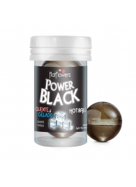 Интимный гель Power Black Hot Ball с охлаждающе-разогревающим эффектом (2 шарика по 3 гр.) - HotFlowers - купить с доставкой в Белгороде