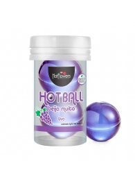 Лубрикант на масляной основе Hot Ball Beija Muito с ароматом винограда (2 шарика по 3 гр.) - HotFlowers - купить с доставкой в Белгороде