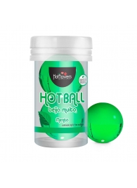 Лубрикант на масляной основе Hot Ball Beija Muito с ароматом мяты (2 шарика по 3 гр.) - HotFlowers - купить с доставкой в Белгороде