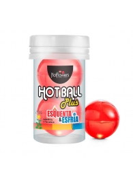 Лубрикант на масляной основе Hot Ball Plus с охлаждающе-разогревающим эффектом (2 шарика по 3 гр.) - HotFlowers - купить с доставкой в Белгороде
