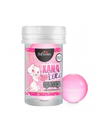 Лубрикант на силиконовой основе с эффектом вибрации Xana Loka Hot Ball (2 шарика по 3 гр.) - HotFlowers - купить с доставкой в Белгороде