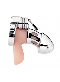 Клетка на пенис из металла Obedience Cock Cage - BlueLine - купить с доставкой в Белгороде