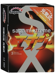 Презервативы Sagami Xtreme ENERGY с ароматом энергетика - 3 шт. - Sagami - купить с доставкой в Белгороде