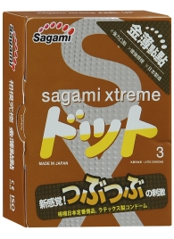 Презервативы Sagami Xtreme FEEL UP с точечной текстурой и линиями прилегания - 3 шт. - Sagami - купить с доставкой в Белгороде