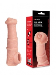 Телесная фантазийная насадка на член Cock Sleeve Size M - KOKOS - в Белгороде купить с доставкой