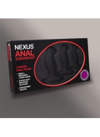 Набор из 3 массажеров простаты чёрного цвета NEXUS ANAL STARTER KIT - Nexus Range - в Белгороде купить с доставкой