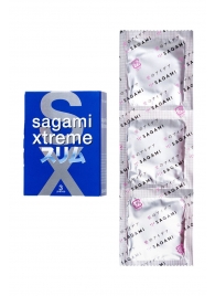 Розовые презервативы Sagami Xtreme FEEL FIT 3D - 3 шт. - Sagami - купить с доставкой в Белгороде