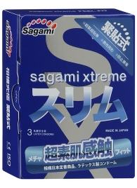 Розовые презервативы Sagami Xtreme FEEL FIT 3D - 3 шт. - Sagami - купить с доставкой в Белгороде