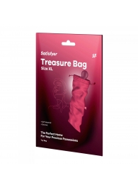 Розовый мешочек для хранения игрушек Treasure Bag XL - Satisfyer - купить с доставкой в Белгороде