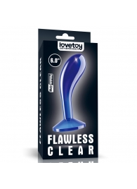 Синяя анальная втулка Flawless Clear Prostate Plug 6.0 - 15 см. - Lovetoy - в Белгороде купить с доставкой