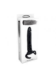 Чёрная насадка-фаллос для двойного проникновения INFLATABLE DILDO SLIM DONG  - 13,5 см. - Toyz4lovers - в Белгороде купить с доставкой