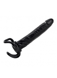 Чёрная насадка-фаллос для двойного проникновения INFLATABLE DILDO SLIM DONG  - 13,5 см. - Toyz4lovers - в Белгороде купить с доставкой