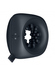 Черный мужской вибромассажер Ring Stroker - Satisfyer - в Белгороде купить с доставкой