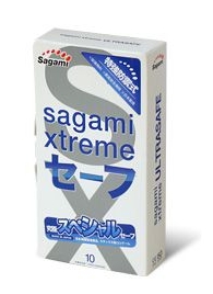 Презервативы Sagami Xtreme Ultrasafe с двойным количеством смазки - 10 шт. - Sagami - купить с доставкой в Белгороде