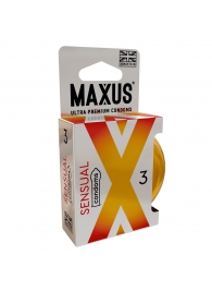 Презервативы анатомической формы Maxus Sensual - 3 шт. - Maxus - купить с доставкой в Белгороде