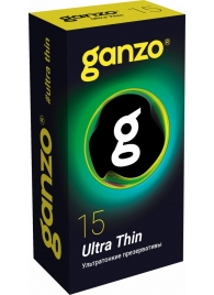 Прозрачные ультратонкие презервативы Ganzo Ultra thin - 15 шт. - Ganzo - купить с доставкой в Белгороде