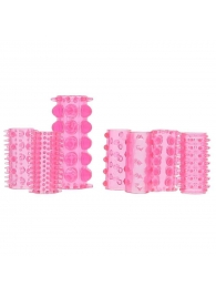 Набор из 7 розовых насадок на пенис ONE-A-DAY PENIS SLEEVES PINK - Seven Creations - в Белгороде купить с доставкой