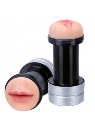 Двусторонний мастурбатор REALSTUFF 2 IN 1 HUMMER MOUTH   VAGINA - ротик и вагина - Dream Toys - в Белгороде купить с доставкой