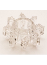 Прозрачное гелевое эрекционное кольцо-звезда - Toyfa Basic - в Белгороде купить с доставкой