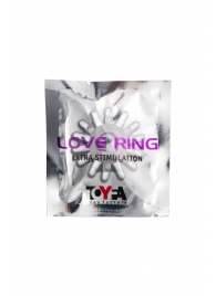 Прозрачное гелевое эрекционное кольцо с шипиками - Toyfa Basic - в Белгороде купить с доставкой