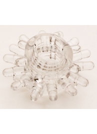 Прозрачное гелевое эрекционное кольцо с шипиками - Toyfa Basic - в Белгороде купить с доставкой