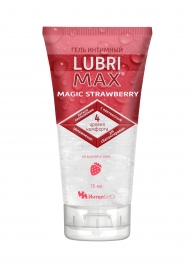 Интимный гель-смазка на водной основе Lubrimax Magic Strawberry - 75 мл. - ИнтелБИО - купить с доставкой в Белгороде