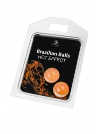 Набор из 2 шариков с массажным маслом Brazilian Balls с разогревающим эффектом - Secret Play - купить с доставкой в Белгороде