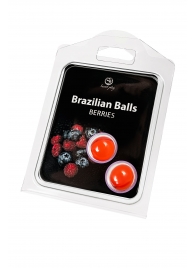 Набор из 2 шариков с массажным маслом Brazilian Balls с ароматом ягод - Secret Play - купить с доставкой в Белгороде