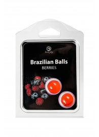 Набор из 2 шариков с массажным маслом Brazilian Balls с ароматом ягод - Secret Play - купить с доставкой в Белгороде