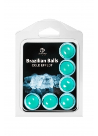 Набор из 6 шариков с массажным маслом Brazilian Balls с охлаждающим эффектом - Secret Play - купить с доставкой в Белгороде