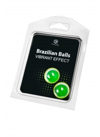 Набор из 2 шариков с массажным маслом Brazilian Balls с эффектом вибрации - Secret Play - купить с доставкой в Белгороде