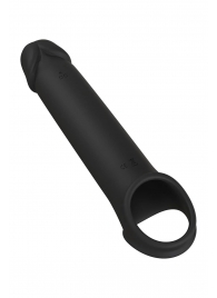 Черная насадка-удлинитель с вибрацией Vibrating Extender With Remote - Dream Toys - в Белгороде купить с доставкой