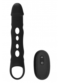 Черная насадка-удлинитель Vibrating Extender With Remote с вибрацией - Dream Toys - в Белгороде купить с доставкой