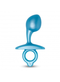 Голубая анальная пробка для массажа простаты Bulb Silicone Prostate Plug - 10,7 см. - b-Vibe - в Белгороде купить с доставкой