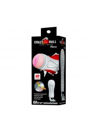 Мастурбатор-вагина Flora White с присоской и 12 режимами вибрации - Baile - в Белгороде купить с доставкой