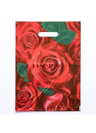 Пакет с цветочным принтом и вырубной ручкой (30х40 см) - Сима-Ленд - купить с доставкой в Белгороде