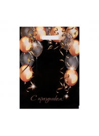 Пакет с вырубной ручкой и принтом в виде шариков (30х40 см) - Сима-Ленд - купить с доставкой в Белгороде