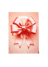 Пакет с принтом в виде банта с вырубной ручкой (30х40 см) - Сима-Ленд - купить с доставкой в Белгороде