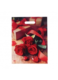 Пакет с принтом в виде роз (31х40 см) - Сима-Ленд - купить с доставкой в Белгороде