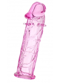 Розовая насадка фаллической формы - 12,5 см. - A-toys - в Белгороде купить с доставкой